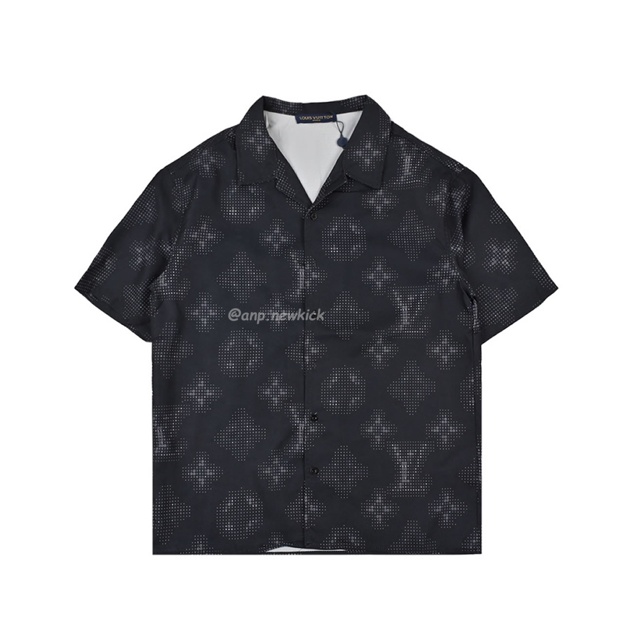 Louis Vuitton 24ss Old Flower Small Logo Short Sleeved Shirt (3) - newkick.app